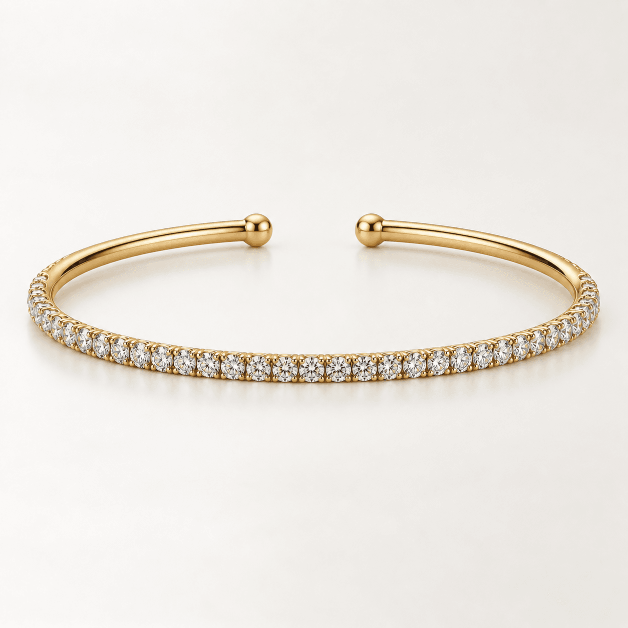 Diamond Open Cuff in 14k Yellow Gold product preview