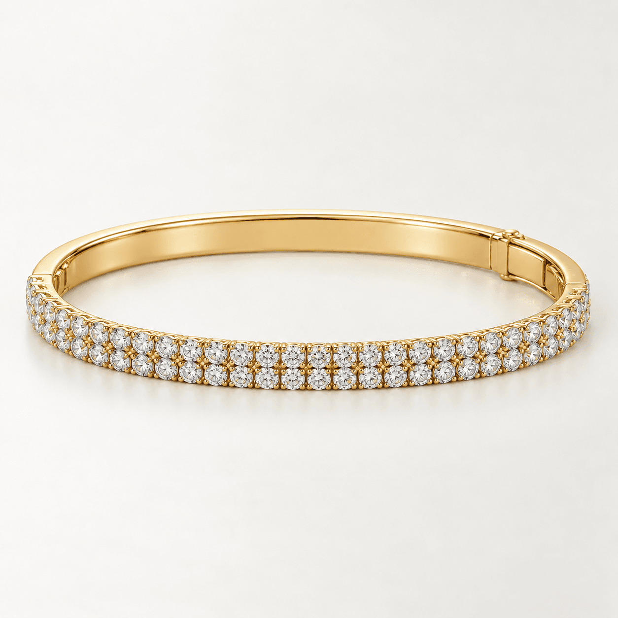 Double-Row Diamond Bangle in 14k Yellow Gold product preview