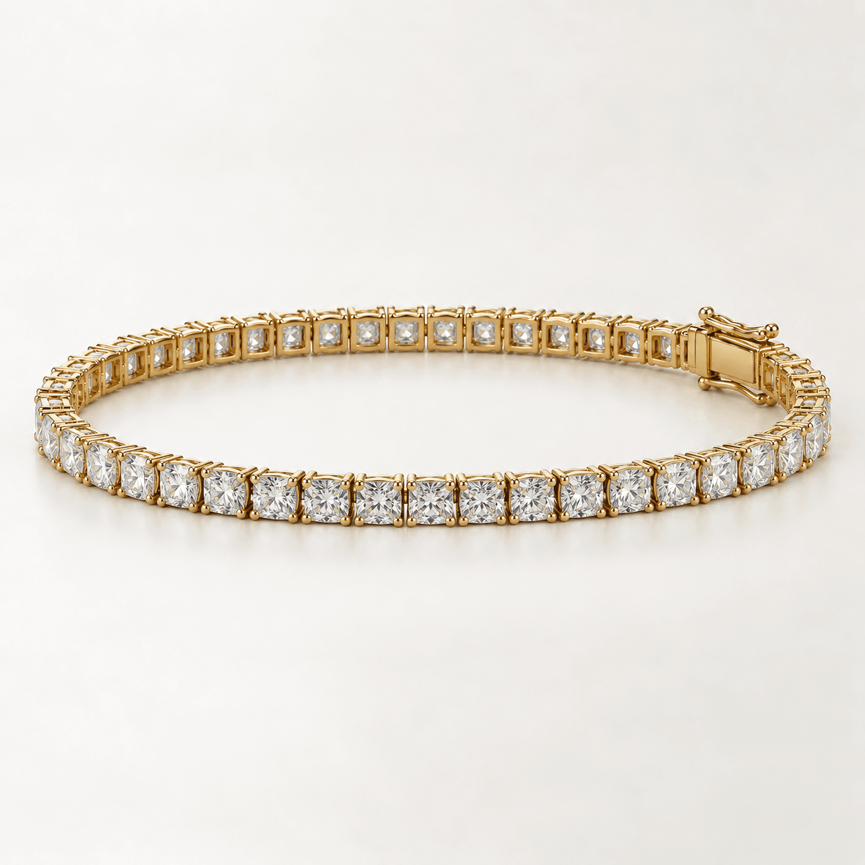 Princess-Cut Diamond Tennis Bracelet in 14k Yellow Gold product preview