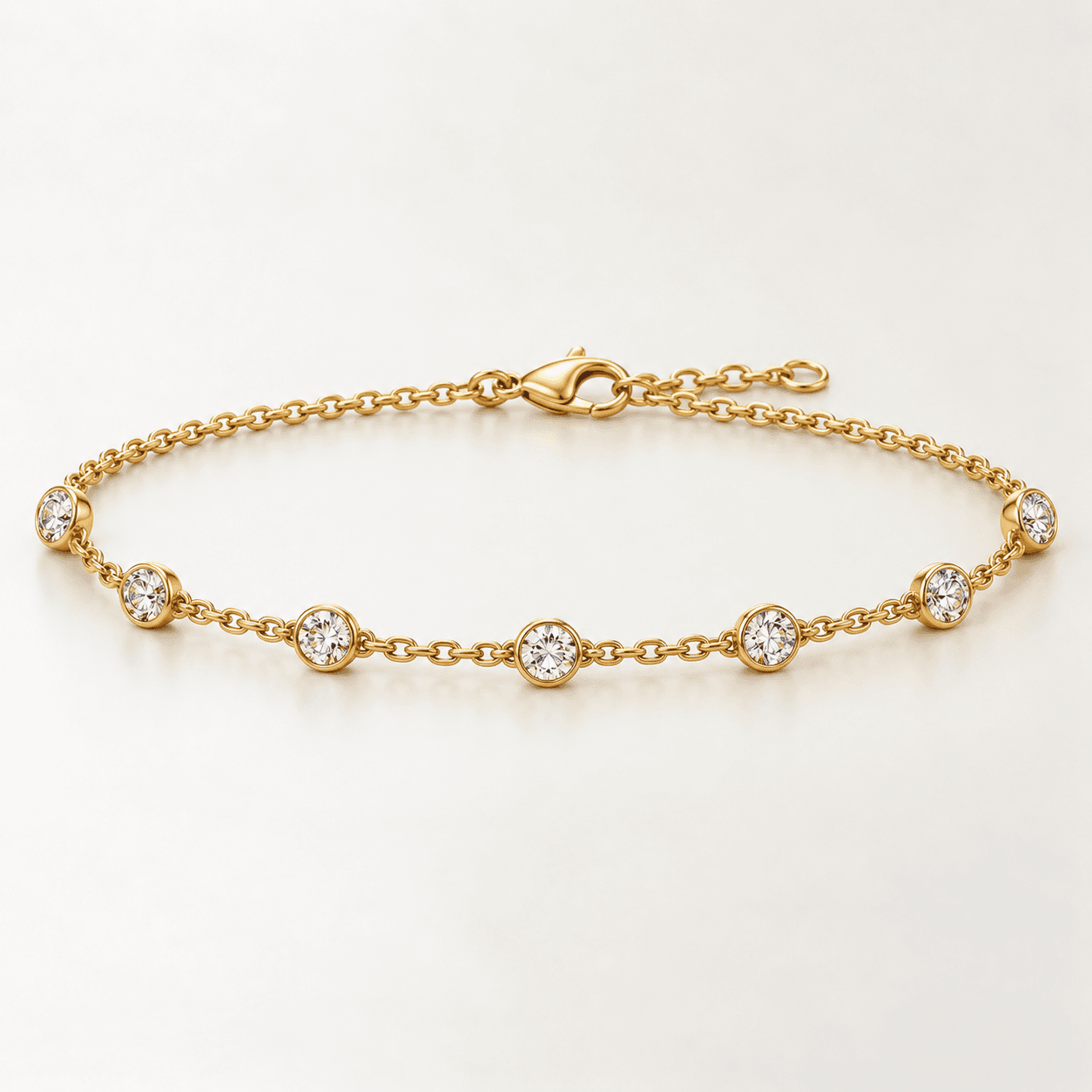 Seven-Stone Diamond Station Bracelet in 14k Yellow Gold product preview