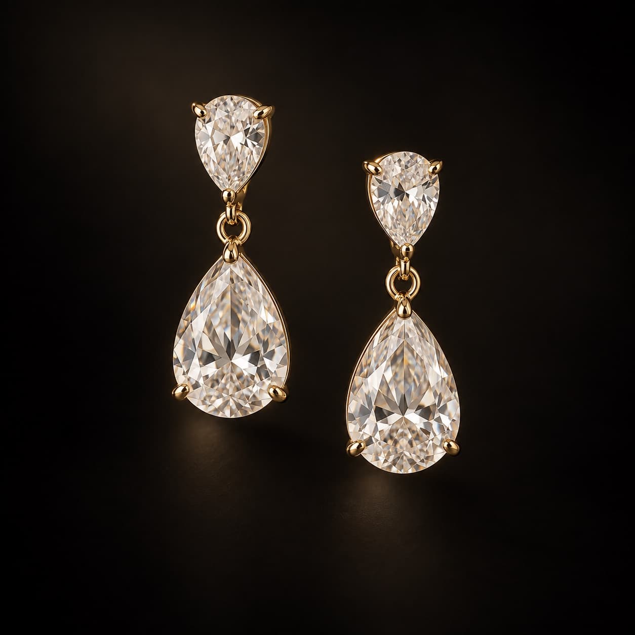 Pear Drop Earrings in 14k Yellow Gold product preview
