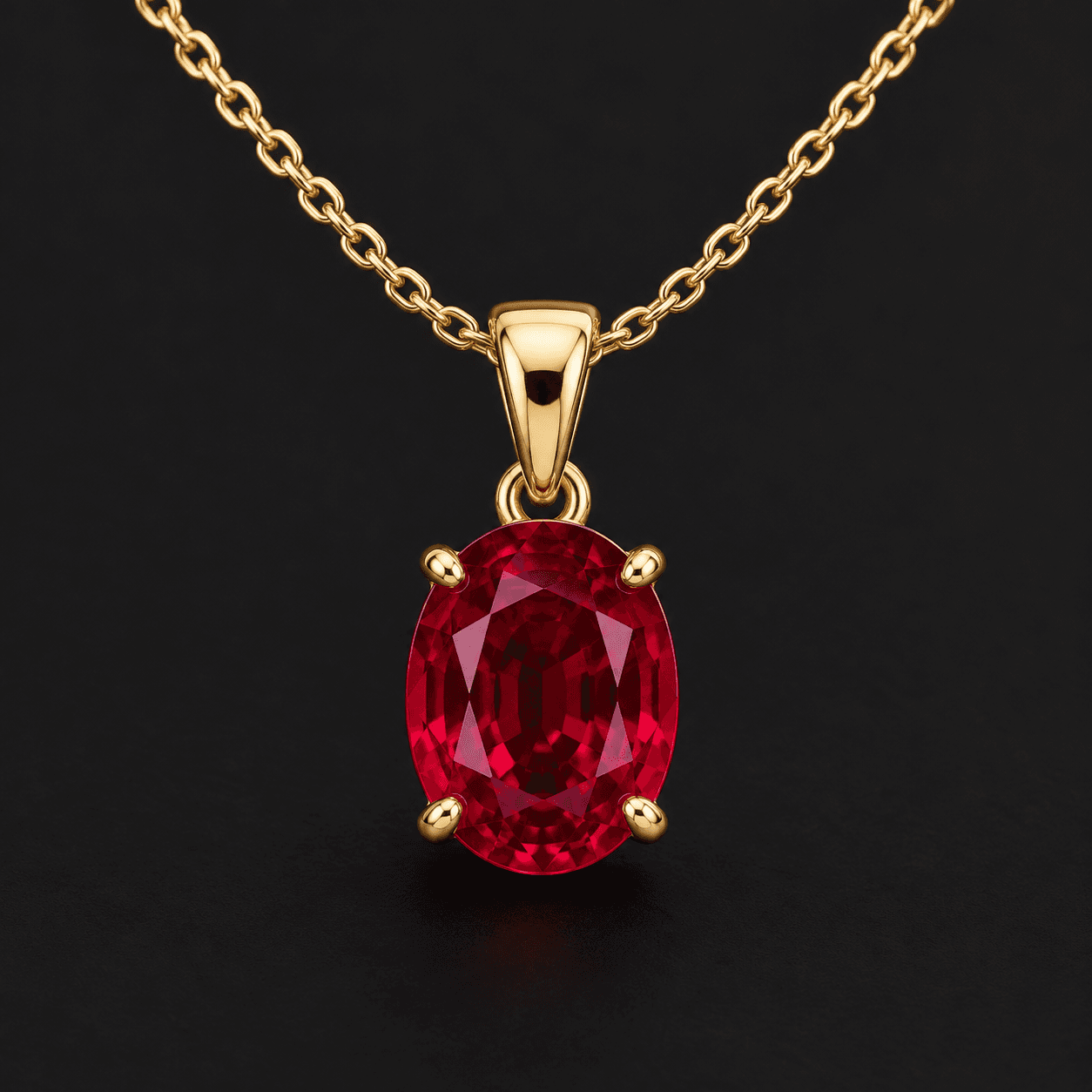 Scarlet Ruby Pendant in 18k Yellow Gold product preview
